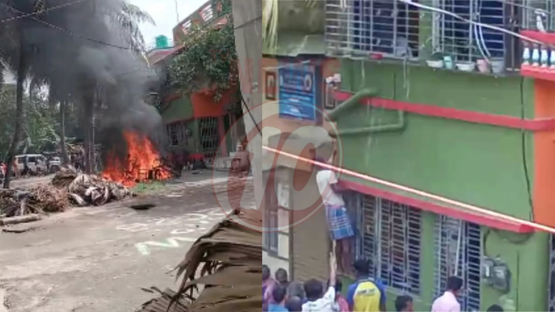 প্রধানের বাড়িতে ভাঙচুর, আসবাবে আগুন !